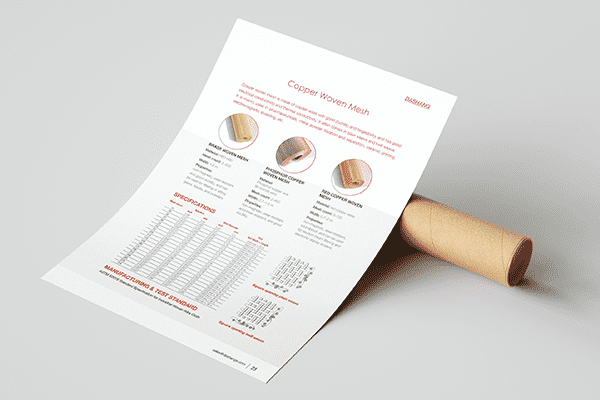 铜网数据表的详细页面。