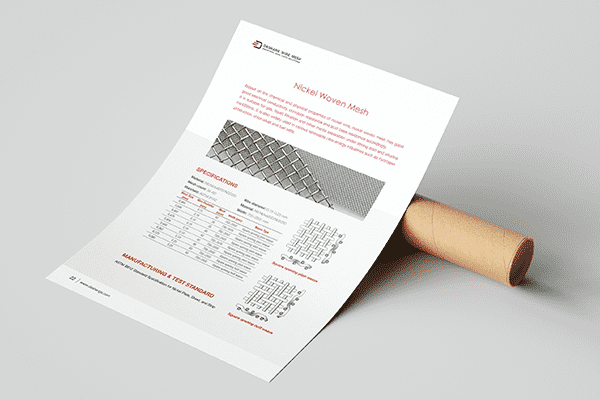 镍网数据表的详细页面。